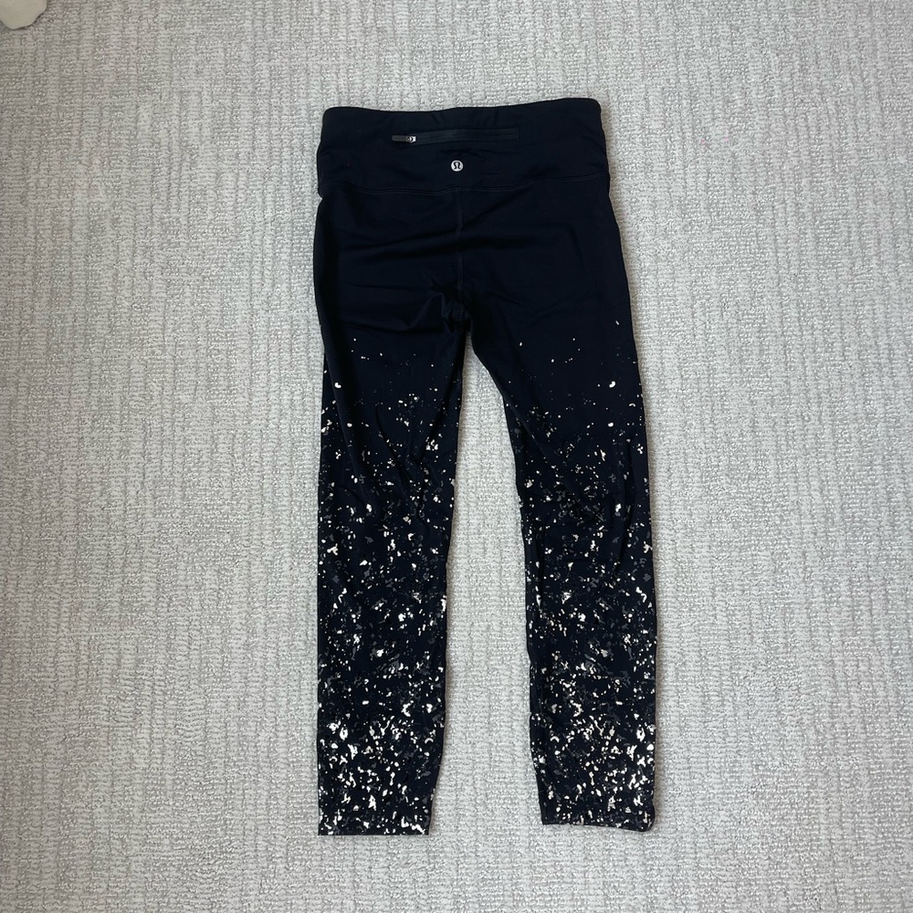 Lululemon speckled wunder under cropped leggings